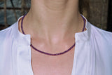Purple Amethyst Rondelle Necklace