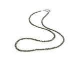 Salt And Pepper Diamond Bead Necklace With 14k White Gold Clasp