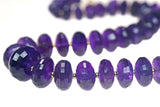 Large Amethyst Rondelle and 14k Gold Necklace