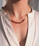 Citrine With Gold Vermeil On 14k Gold Fill Chain