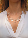 Statement Necklace With Crystal Quartz And Moonstone