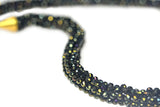 Woven Titanium Coated Spinel With Pave Diamond Clasp