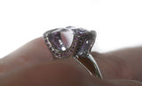 Exclusive Pink Amethyst And Ruby Ring In 14k White Gold